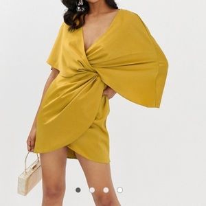 WRAPPED GOLD COCKTAIL DRESS *never worn*